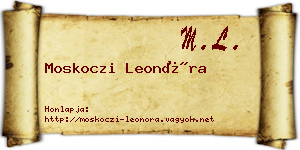 Moskoczi Leonóra névjegykártya